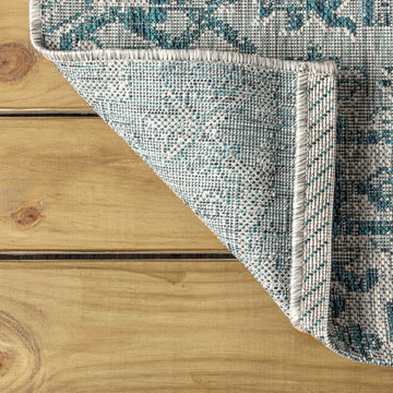 Estrella Bohemian Medallion Textured Weave Indoor/outdoor Octagon Rug